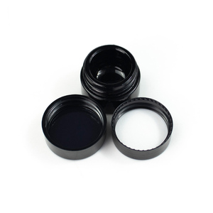 Tarro de vidrio inclinado 5G con hombro inclinado para crema, envase cosmético vacío de vidrio mate esmerilado ámbar negro - Product Image 1