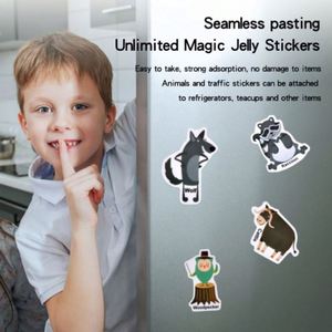 Boys Girls Birthday <b>Gifts</b> Animals Themed Stickers Waterproof Jelly Reusable Sticker Books for Toddlers 2-4 Years - Product Image 2