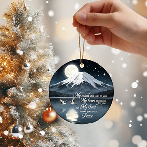 圆形椭圆形心形可热升华户外室内悬挂家居装饰 3 英寸空白热升华圣诞陶瓷装饰品 - Product Image 3