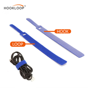 Attaches de câble en nylon de taille personnalisée, type crochet et boucle, auto-adhésives, résistantes à la chaleur, sangle de fixation à crochet et boucle - Product Image 1
