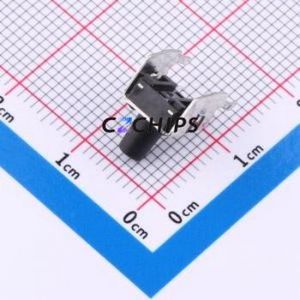 TS013-CBW0FH8.5 Tactile Switch Through hole-4P,7.5x7mm Switch Single Pole Single Throw Round Button 2.5N Right Angle Insert - Product Image 2