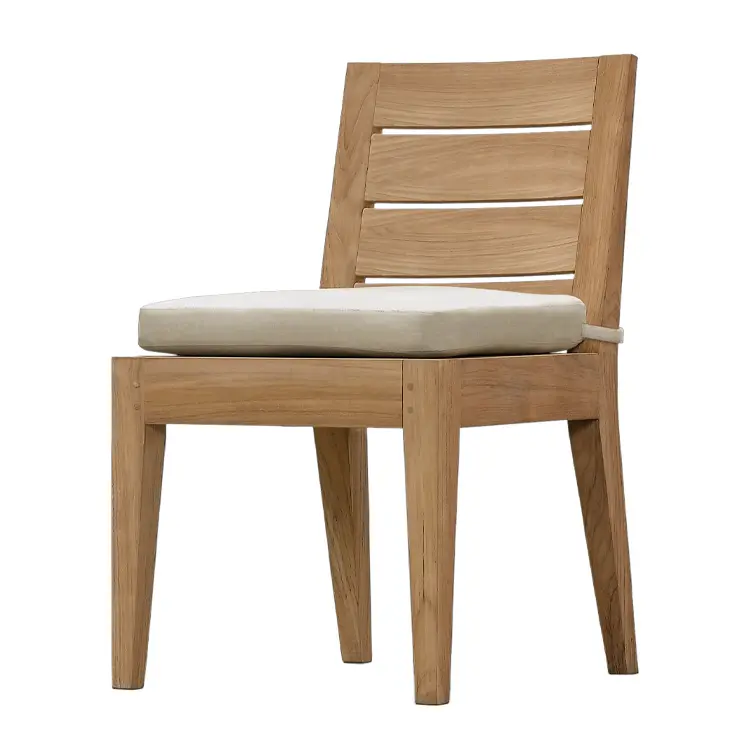 Современная новая мебель из тикового дерева, индивидуальный обеденный стол и стулья, открытый двор, сад, обеденный стул