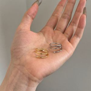 Bague Dylam au design minimaliste, bijoux fins de haute qualité en argent S925, à plusieurs couches, avec ressort oscillant, zircon cubique 5A, pour un usage quotidien - Product Image 2