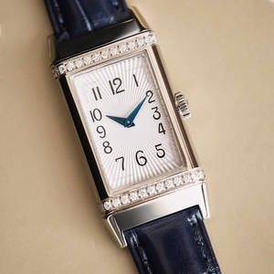 Montre mécanique manuelle de luxe pour femmes sur mesure avec bracelet en cuir et boîtier carré étanche - Product Image 1