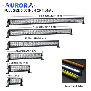 Aurora-barra de luz Led para coche todoterreno, Combo de doble fila de 10, 20, 30, 40 y 50 pulgadas, 4x4, 500W