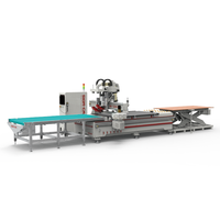 Machine CNC de routeurs en bois avec système de chargement et de déchargement automatiques pour la production massive de meubles en panneaux