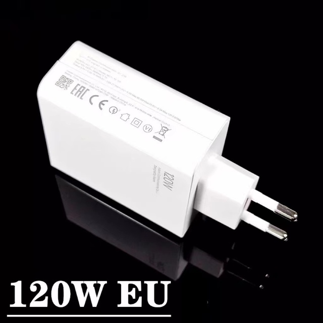 Original 6a Cable 120W Charger EU Turbo Charge Fast Charger Adapter for Xiaomi Mi 12 Lite /11T Pro/12 Ultra/Mix 4/Redmi K50