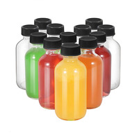 Bouteilles en verre miniatures de 60 ml avec couvercle à vis en métal, bouteilles transparentes pour jus, shots de gingembre, huiles essentielles, approvisionnement en gros auprès du fabricant