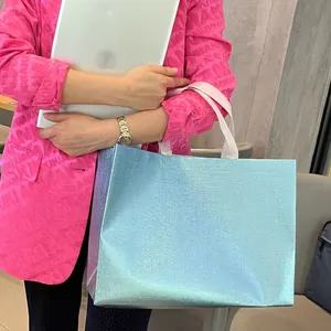 Ruicheng fabrika özelleştirilebilir renk ve boyut su geçirmez 80g Film kaplı olmayan dokuma kumaş çanta