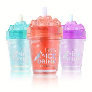 <span class=keywords><strong>USHAS</strong></span> - Brillo Labial Líquido al por Mayor, Mini, Bonito, en Forma de Vaso con Pajita, Base Vegana, Hidratante, Transparente, Aceite Labial - Product Image 1