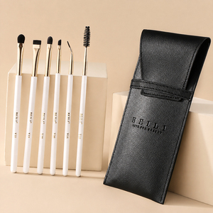 Professional Makeup Brush <b>Set</b> 32pcs White Handle Gold Ferrule Synthetic Hair Foundation Face Beauty Tools - Product Image 4