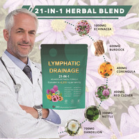 Compléments alimentaires à base de plantes en gélules molles 21-en-1 pour drainage lymphatique, marque privée OEM, avec extrait de pissenlit pour la santé métabolique et immunitaire des adultes