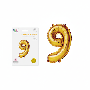 All'ingrosso 32 pollici oro Mylar numero 9 palloncino in alluminio per decorazioni per feste festa della mamma festa di addio al nubilato - Product Image 2