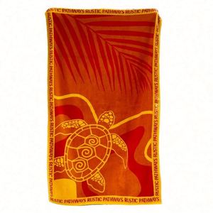 Serviette de plage de luxe personnalisée avec logo, design gratuit, grande serviette de plage d'été en microfibre velours jacquard, logo personnalisé - Product Image 1