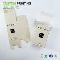 Boîte à parfum en carton écologique, recyclable, réutilisable, minimaliste, finition beige mate, fermeture magnétique, logo noir pour cadeaux