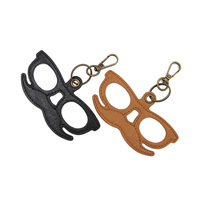 Nouveau support créatif en cuir PU pour lunettes de soleil, organisateur de lunettes, breloque de sac à lunettes pour homme élégant