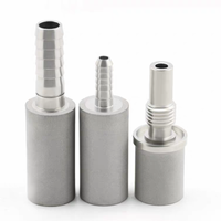 Tube filtrant personnalisable de 20 à 200 microns en acier inoxydable fritté poreux, pierre à air industrielle en métal poreux fritté