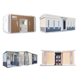 Toilettes mobiles portables pour l'extérieur, sanitaires publics en panneaux sandwich, design moderne pour les attractions touristiques, installation facile - Product Image 1