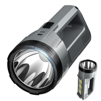 Lampe de poche portable rechargeable USB 500 lumens 2*18650 XPG+COB LED avec chargeur de téléphone portable pour camping en extérieur