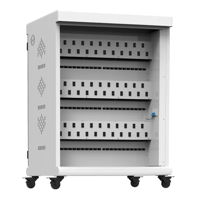 Entrans EP66-A 66 AC Port Charging Cabinet Storage Station for Multiple Tablets and Phones Classroom Charging Cart