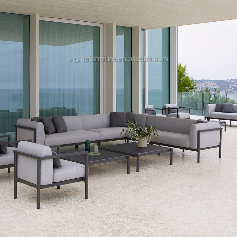 Nordic Style New Arrival Furniture Patio Outdoor Living Room Modular Sectional Sofa Set Garden Sets