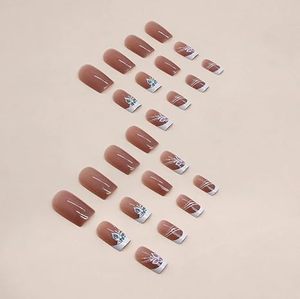 <span class=keywords><strong>Uñas</strong></span> acrílicas a presión <span class=keywords><strong>de</strong></span> cubierta completa reutilizables para mujer ABS Square <span class=keywords><strong>Ballerina</strong></span> DesignToe Nail Model Easy Fashion INS - Product Image 5
