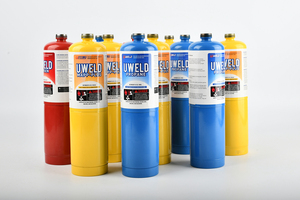 <span class=keywords><strong>Bouteille</strong></span> <span class=keywords><strong>de</strong></span> <span class=keywords><strong>gaz</strong></span> Mapp propane oxygène Uweld <span class=keywords><strong>de</strong></span> petite taille pour la soudure et le brasage - Product Image 2