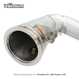 ท่อดาวน์ไปป์แบบกำหนดเองสำหรับ Porsche 911 992 Turbo 3.0T ปี 2020-2023 Boska Exhaust Downpipe สแตนเลสสตีล ท่อไอเสียแบบไหลอิสระ - Product Image 5