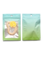 Petit sac à zip-lock étanche à l'eau emballage cadeau sac en mylar pochette en aluminium mat coloré avec fenêtre transparente