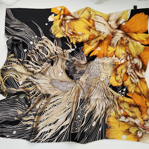 Foulards en Soie Persolize Personnalisé 180X110 cm Impression Hijab Cheveux en Soie Imprimé 100% Foulard en Soie - Product Image 1