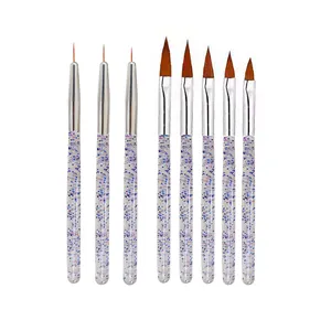 New 3Pcs/set Lines Painting Pen Brush UV Gel Polish Tips Flower Lines Stripe French Drawing Manicure Tool Kit nail art brush set