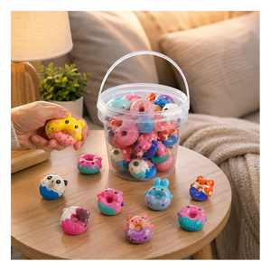 Juguete Blandito de Espuma de Levantamiento Lento con Figura de Animal Donut Kawaii, Compañero de Bolsillo para Niños, Calmante para la Concentración, Regalo para el Aula, Venta al por Mayor, PU - Product Image 3