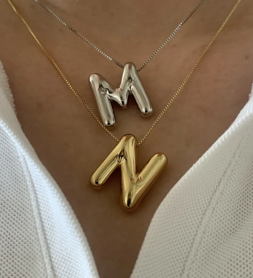 New hotsale high quality wholesale ballon alphabet necklace for women