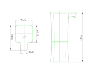 Distributeur automatique de savon liquide, batterie <span class=keywords><strong>rechargeable</strong></span>, capteur sans contact, pour cuisine et salle de bains, ml - Product Image 6