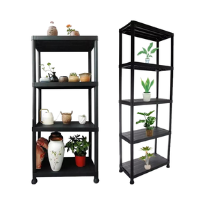 <span class=keywords><strong>Étagère</strong></span> de rangement <span class=keywords><strong>en</strong></span> <span class=keywords><strong>plastique</strong></span> compacte noire solide <span class=keywords><strong>Étagère</strong></span>s de bureau de garage à 5 niveaux Excellent pour l'entrepôt de stockage à domicile - Product Image 1