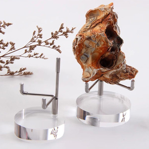 Braccio regolabile piccolo espositore in cristallo per pietra preziosa minerale raccolta fossile organizzatore portaoggetti - Product Image 1