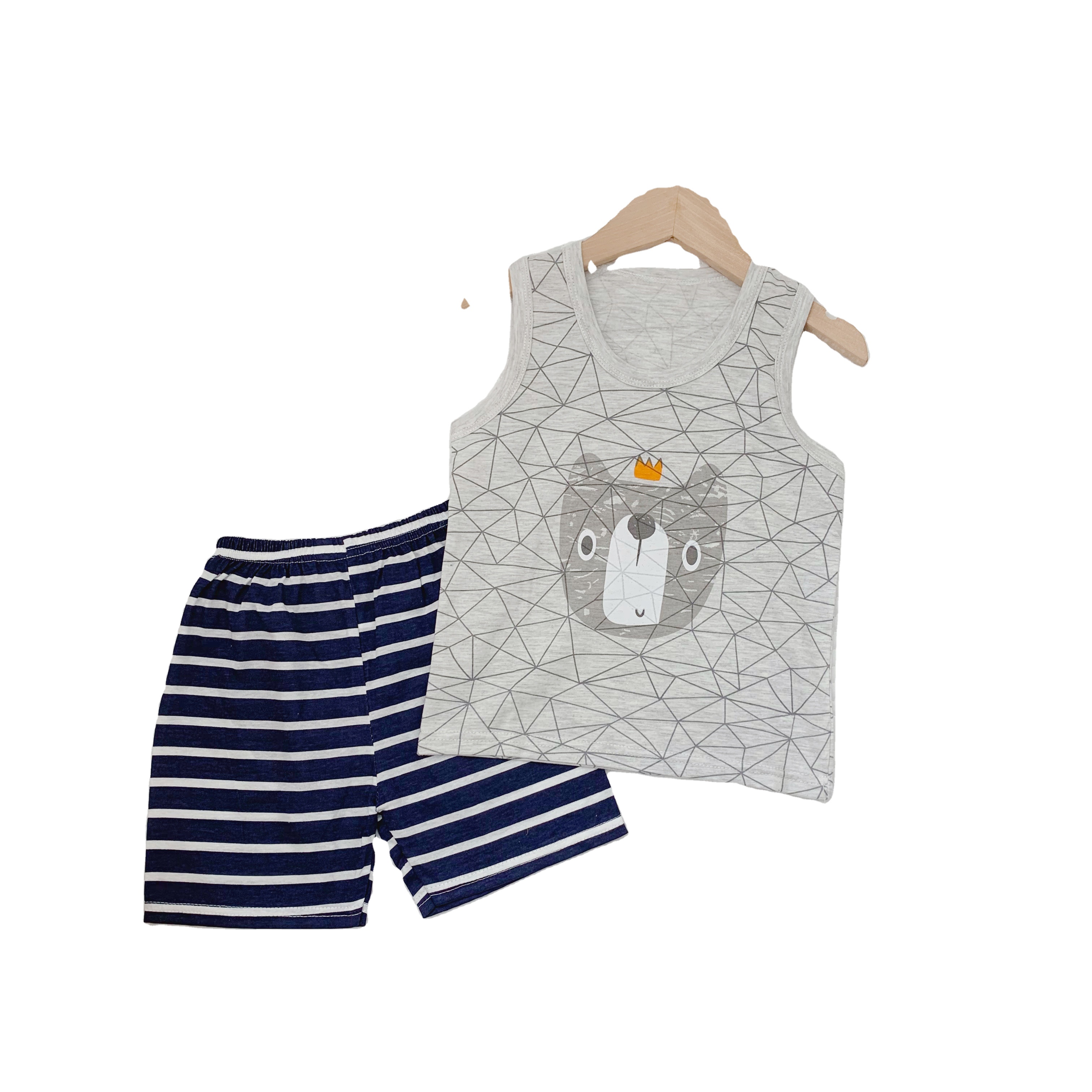 summer short sleeves pyjamas sale funny design sleepwear pajamas new children nightgown kids clothing sets