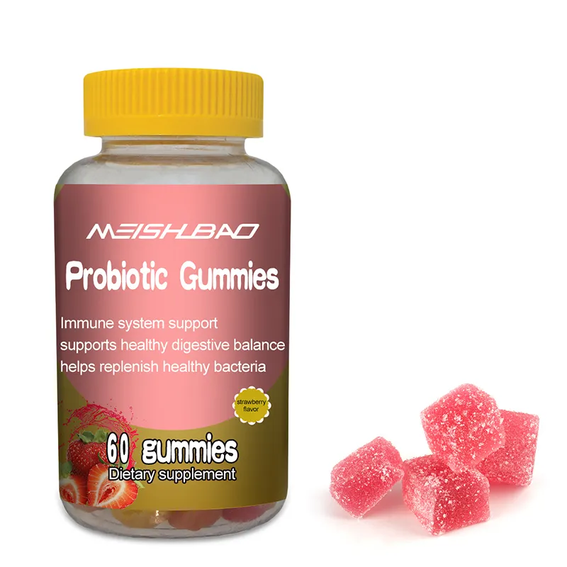 Großhandel probiotische Haut gummis natürlich anpassen Probiotika tragen Vitamine C Gummibärchen für Kinder