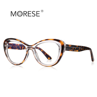 MORESE 2173 Monturas de Gafas Ópticas de Diseño para Mujer, Estilo Inglés, Anti-Luz Azul, Montura Completa, Estilo Informático, Uso Diario, Venta al Por Mayor