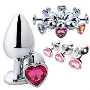BDSM Juguetes sexuales para adultos Joya de metal inoxidable Dilatador anal Mujeres Fitness Crystal Jewelry Butt Set Anal Plug - Product Image 1