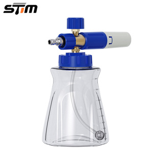 Stim Car Wash Water Gun 1000Ml High <b>Pressure</b> Foam <b>Sprayer</b> Manual Operation Blue Aluminum Alloy - Product Image 1
