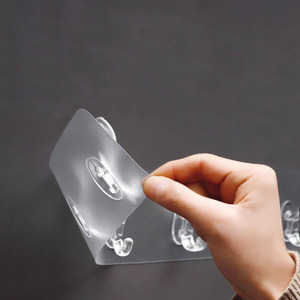 Hot Sticky 6 <strong>Hooks</strong> Kitchen Bathroom <strong>Wall</strong> <strong>Hooks</strong> Strong Adhesive Crystal Row Rail Drawing <strong>Hooks</strong> Kitchen <strong>Wall</strong> <strong>Hooks</strong> - Product Image 2