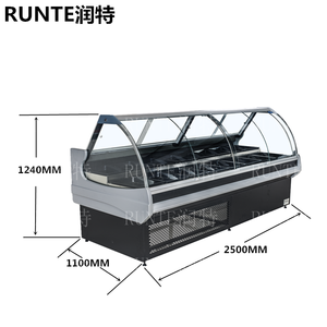 Thiết bị bán thịt siêu thị mở và đóng cửa cá tươi thịt salad thực phẩm Sushi thịt hiển thị tủ đông trưng bày tủ lạnh - Product Image 5