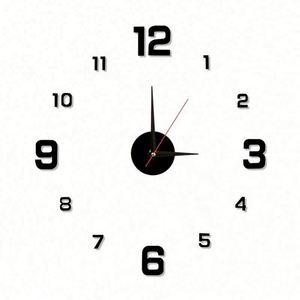 2024 Modern <b>Large</b> Floor <b>Clock</b> 3D DIY Quartz Silent LUMINOVA Minimalist Acrylic Mirror Stickers Living Room Home Decor Horloge - Product Image 3