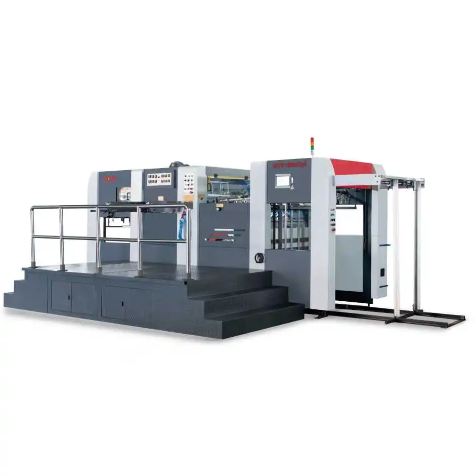 High Pressure JIGUO MYR-1060 Automatic Flatbed Die Cutting And Deep Embossing Machine Max Thickness 4mm