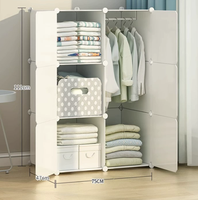 Armoire de rangement pliable moderne et portable pour la maison, en plastique, pour vêtements, livres, jouets, serviettes - Offre spéciale