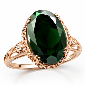 Anello da Donna in Stile Vintage Reale con Pietra Scintillante, Elegante Gioiello da Dito per Occasioni di Lavoro, Feste e Banchetti - Product Image 1
