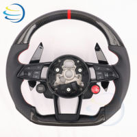 Livraison rapide pour Audi en stock : Volant en fibre de carbone avec palettes de changement de vitesse pour A3, A4L, A5, A6L, A7, Q2L, Q3, Q5, Q5L, Q7 Coupé, Roadster, RS