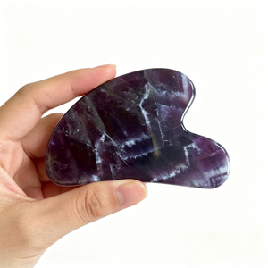 Piedra Gua Sha <span class=keywords><strong>de</strong></span> Amatista Natural con Logotipo Personalizado, <span class=keywords><strong>para</strong></span> el Cuidado Facial Antienvejecimiento, <span class=keywords><strong>Rodillo</strong></span> <span class=keywords><strong>de</strong></span> Jade <span class=keywords><strong>de</strong></span> Cristal <span class=keywords><strong>para</strong></span> Masaje - Product Image 2