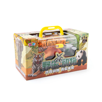Set Mainan Model Hewan Liar dengan Alas Bermain Pohon 26pcs Set Mainan Figur Hewan untuk Anak-anak Kit Edukasi Hewan